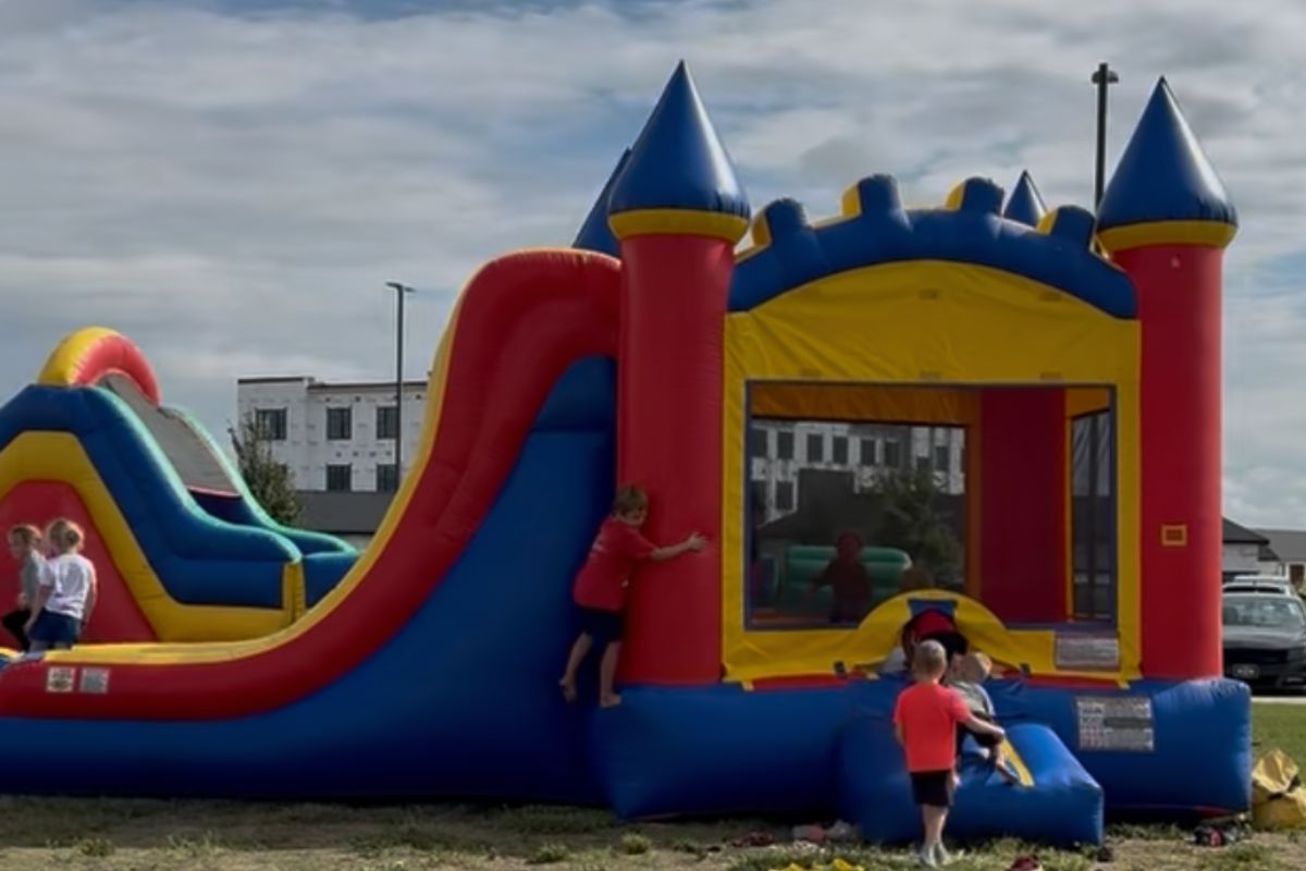 Bounce houses at ApexFest
